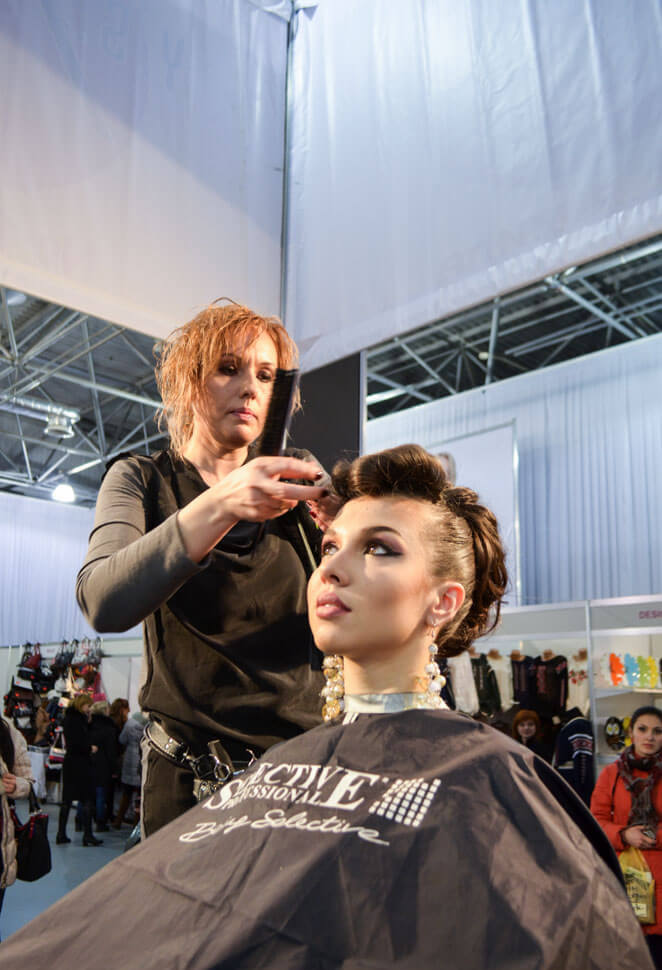 Hair stylist service pictures Oxana Zencenco, makeup artist Natalia Cuzencov, Chisinau.